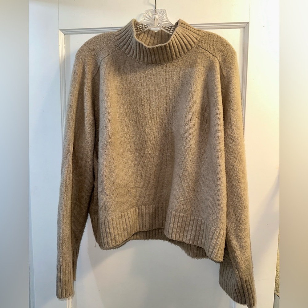 Abercrombie & Fitch Tan Mockneck Sweater